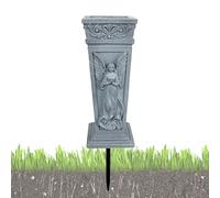 Vase Funéraire Déco Temps Piquet Sol Anti-Basculement | Vase Porte-Fleurs Pour Tombe Pierre Tombale, Sépulture, Tombe, Mausolée Idéal Pour Maman, Papa,