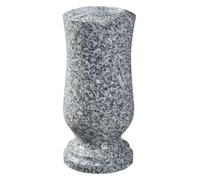 Vase funéraire en granit, 25,5 cm de hauteur, poli, avec trous de drainage (1)