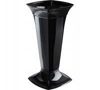 KADAX Vase pour Cimetière Fiole Pierre Tombale 39cm Noir