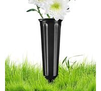 Vase funéraire pour cimetière - avec support de fleurs commémoratif | Vases de cimetière pour cimetière, tombales d'extérieur