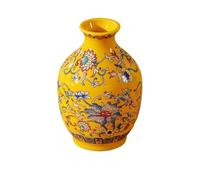 Vase GéOméTrique Petit Vase en céramique for Peinture Vintage élégante Faite à la Main, Vases décoratifs en Porcelaine émaillée émaillée for Le Bureau et la Maison(Yellow-B)