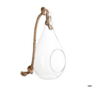 Vase goutte verre et corde H25cm - Atmosphera Créateur d'intérieur