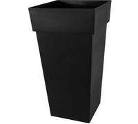 Vase Haut Carré Toscane Xxl Anthracite - 43.3x43.3x80cm 98l - Eda Plastiques