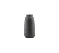 Vase haut en argile noir Groove