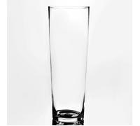 Vase haut en verre transparent forme conique 17x45cm PURE