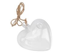Vase Hydroponique Suspendu en Verre de Cœur Décoratif | Rope Incluse, Usage Étude et DIY Micro Paysage, Rangement Facile, pour Composition de Fleur