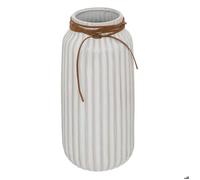 Vase ""Le cafe bordelais"" en céramique H28cm blanc - Atmosphera Créateur d'intérieur
