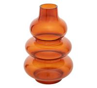 Vase Look rétro en Verre Ambre H 22 cm - Atmosphera