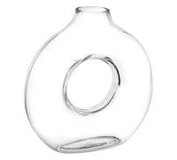Atmosphera – Vase Circle en verre transparent – 25,5 cm