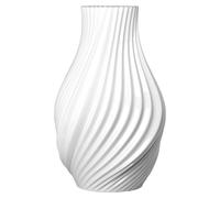 Vase Lyngby Porcelæn Twist, en porcelaine blanche, hauteur 18 cm
