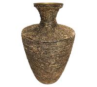 Vase Mansion Atmosphère en métal brillant, couleur or, 11 x 23 x 37 cm