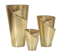 Paris prix Lot de 3 vases métal Flosty - Or