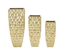 Vase Mauro Ferretti Glody Tris (x3) Doré 38x38x94-30,5x30,5x76- cm