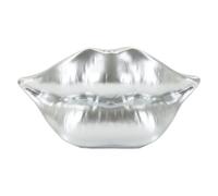 Vase Mauro Ferretti Mouth Lip Silver Argenté 23x8x12 cm