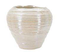 Vase Mauro Ferretti Perly Round Beige 27x24 cm