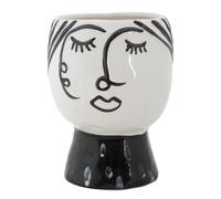 Vase Mauro Ferretti Pot Face Blanc 14x18,2 cm