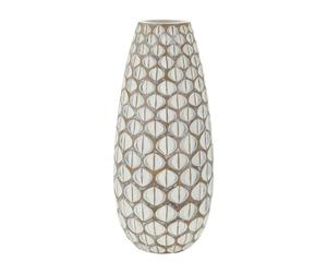 Vase Mauro Ferretti Resina Tibet Blanc 27x27 cm