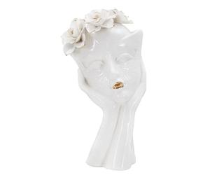 Vase Mauro Ferretti Woman Mask Blanc 16,5x14x27,3 cm