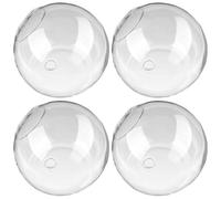 Vase Mural en Verre Rond Transparent, Lot de 4 Pièces | Design et Forme Arrondie Polyvalent et Gain de Place Style Élégant pour Bureaux et Salons