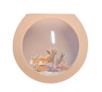 Vase Mural Station Propagation Terrarium Globe Oblat Transparent | Silicone Support Pots Aquarium Montage Mural Pour Aériennes Succulentes Décoration Maison Hydroponie Rose