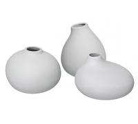 Vase NONA, set de 3 pc, gris clair, Blomus