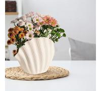 Vase nordique en forme d'anneau Vase en céramique de coquille, fleurs séchées, Vases faits à la main pour la deco billes