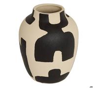 Vase Nyer H.31,5cm beige et noir - Atmosphera Créateur d'intérieur