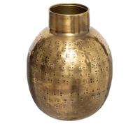 Vase ""Oasis"" métal martelé doré H15cm - Atmosphera Créateur d'intérieur