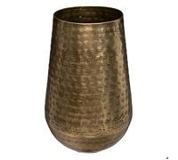 Atmosphera – Vase Oasis – métal martelé doré H23 cm