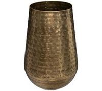 Atmosphera - Vase Oasis - métal martelé - doré H23 cm