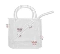 Vase pour fleurs en forme de sac, Grande capacité bord large verre transparent pour boissons, Bocal Poisson Verre à Boire Vase Fleurs Pochette, Pour Maison Bar Fête Fête de Future Mariée Soirée entre