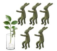 Vase Propagation Buddy - 7 x 2,3 x 2,5 cm - Vase antidérapant avec motif lapin - Support de vase 5 pièces pour les amateurs de propagation des pour , d'intérieur, rebord de