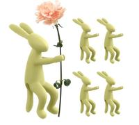 Vase Propagation Buddy - 7 x 2,3 x 2,5 cm - Vase antidérapant avec motif lapin - Support de vase 5 pièces pour les amateurs de propagation des plantes pour bonsaï, plantes d'intérieur, rebord de