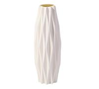Vase résistant aux chocs Imitation céramique Pot de fleurs Vases en plastique pour décoration Blanc laiteux Organisateur de décoration d'intérieur Chambre d'enfant garçon (taille unique)