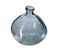 Atmosphera - Vase Rond Verre recy leu Orage - D23 cm