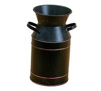 Vase Rustique en Fer Noir, Pot de Fleurs Décoratif Shabby | Holds And Displays Flowers, Tabletop Use, Finition Patinée, Style Vintage, Mariage et Nouvel An
