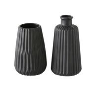 Vase soliflore - BOLTZE - 1013332 - Lot de 2 - Porcelaine & céramique - Motif rayures