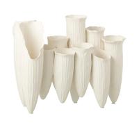 Vase Soliflore en Céramique Helix 34cm Blanc