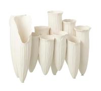 Vase Soliflore en Céramique Helix 34cm Blanc