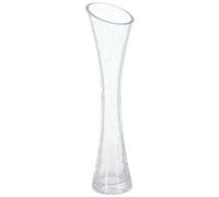 Vase Soliflore Craquele 30 X 7 Cm Transparent Decoration Maison Transparent G