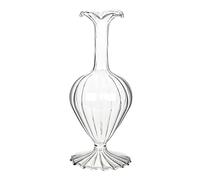 Vase Soliflore en Verre Transparent Hauteur 19cm | Col Effilé pour Décoration Intérieure, Rebord de Fenêtre, Cadeau, Centres de Table Mariage, par Talking Tables