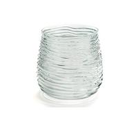 Vase strie mer rond 17 cm - - Transparent - Verre