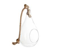 Atmosphera - Vase Goutte - Verre et Corde - Transparent - H25 cm