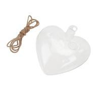 Vase Suspendu en Verre Transparent, Forme Cœur, Décoration Intérieure DIY | Surface Lisse, Corde Incluse, pour Plantes Aériennes et Fleurs, Présentation Élégante au Café Bureau