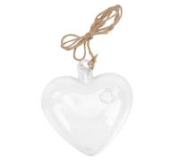 Vase Suspendu en Verre Transparent, Forme Cœur, Décoration Noël | Corde Suspendre à Fenêtre, Présentation Claire de Mousse ou Boutures, Création de Micro-paysage