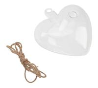 Vase Suspendu Hydroponique en Verre, Forme Cœur, Décoration Intérieure | Surface Lisse Transparente, Corde Incluse, pour Pierres Colorées et Fleurs Séchées, Création DIY, Bureau ou Fenêtre