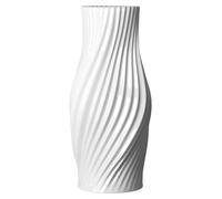 Vase "Twist" en porcelaine blanche, Lyngby Porcelæn, hauteur 31 cm