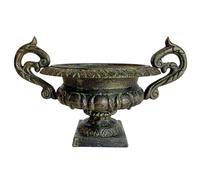 Vase Vasque Chambord Jardinière de Pilier Pot de Fleur en Fonte Vert Anglais 29x32,5x47cm
