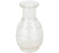 VASE VERRE ROND À L'ANCIENNE 7.5X13CM Transparent