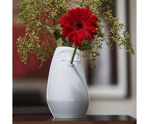Vase Visage Heureux - TASSEN - Blanc - Porcelaine - Design Contemporain - Objets Décoratifs
